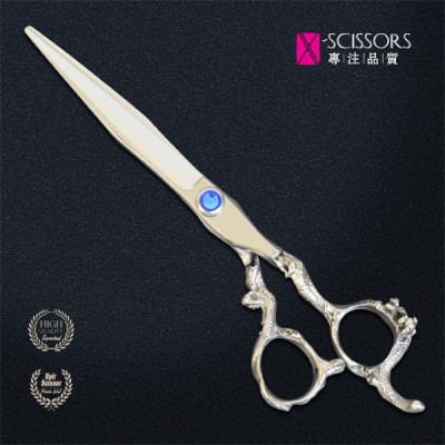 PS03 China Supplier Pet Products Bent Handles Curved Dog Scissors